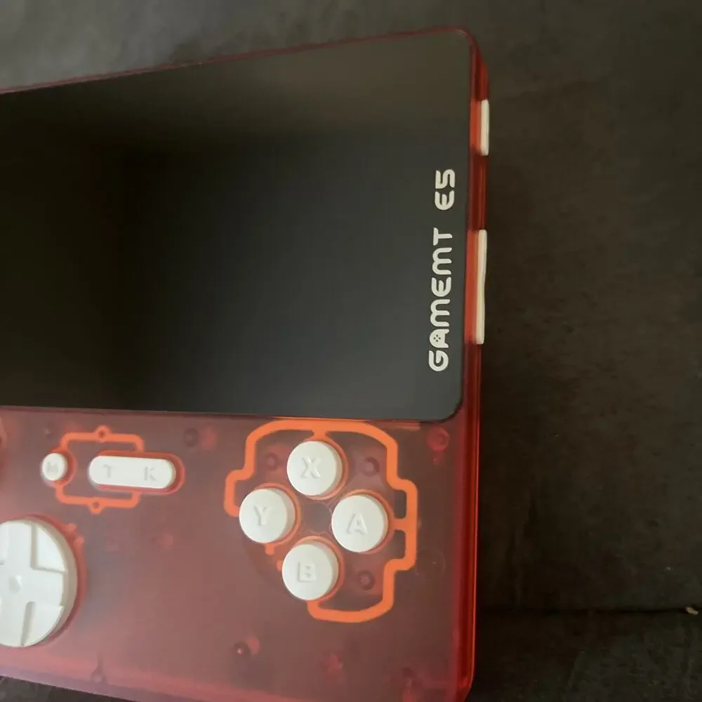 Gamemt E5 Jellymini Handheld Game Console Orange / Black 64GB Wi-Fi USB-C. No SD